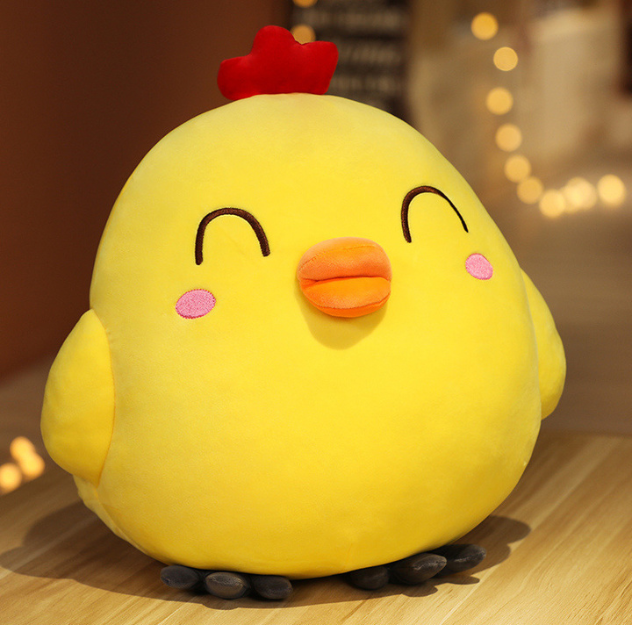 Smiling Baby Chicken Plush Toy for Decor Throw Pillow Toy 45cm x 60cm wowospace