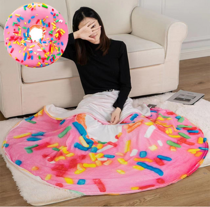 Donut Throw Blanket for Living Room Decor (150cm*150cm)(59.05"*59.05")