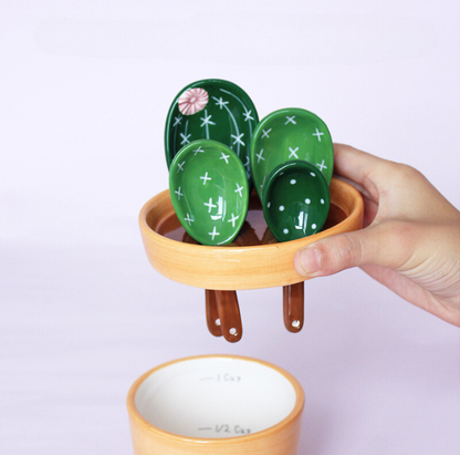 Cactus Measuring Spoon and Cup Set for Cooking/Kitchen/Measuring