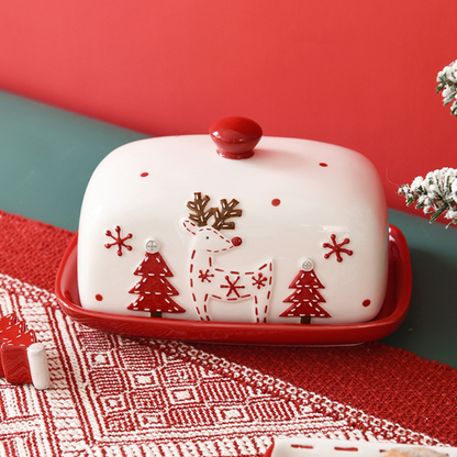 Christmas Butter Dish/ Christmas Butter Knife for Christmas Party/Event