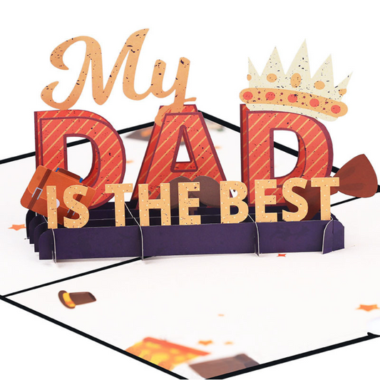 'BEST DAD' 3D/Pop-up Cards for Birthday/Event/Gift/Father's day