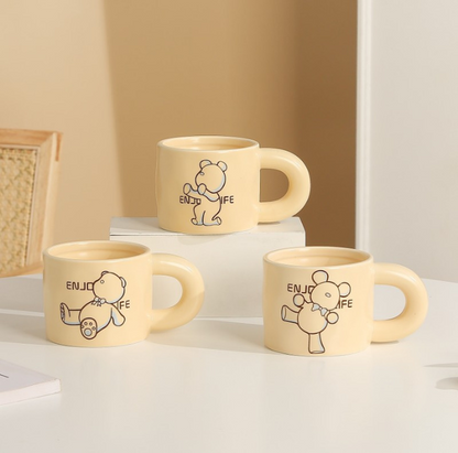 Bear Mug with Baby Teddy Bear King Lid (400ml/13.52oz)