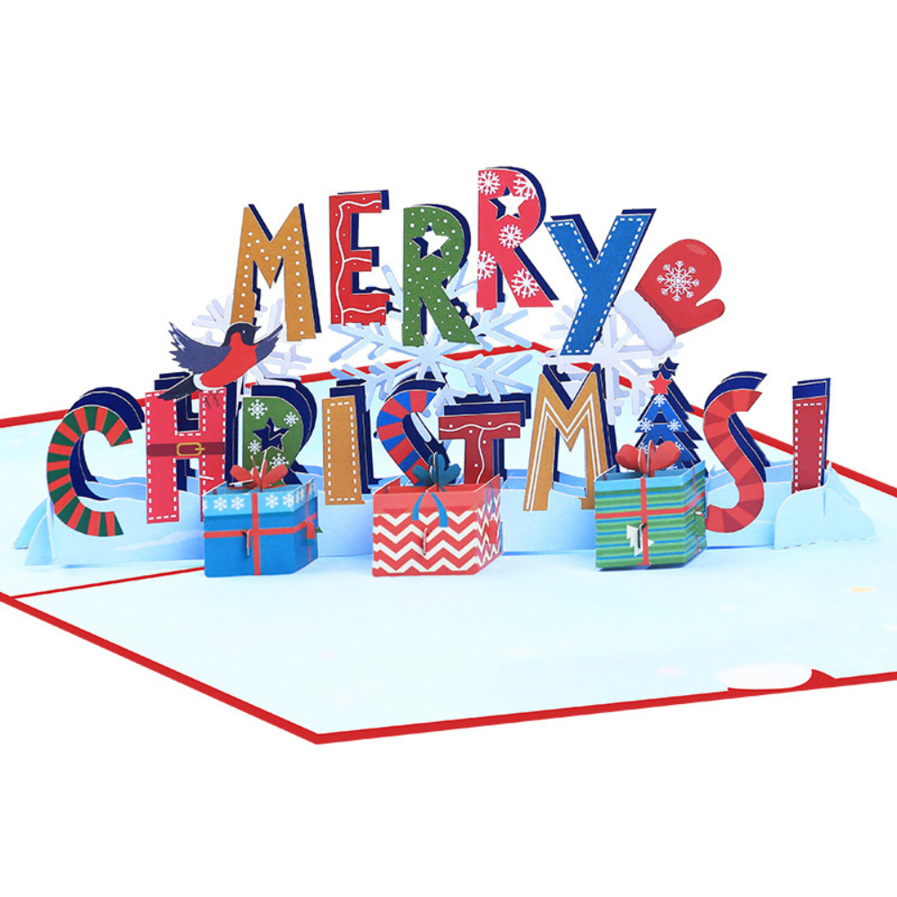 Merry Christmas 3D/Pop-up Cards for Christmas/Birthday/Event/Gift/Mother's day