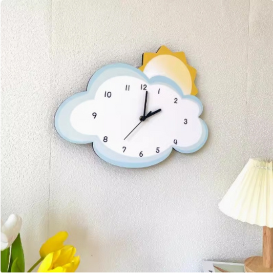 Cloud Clock/Novelty Clock/Funny Clock/Wall Clock/Non Ticking for Home Decor