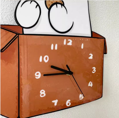 Baby Bear Inside Box Clock/Novelty Clock/Funny Clock/Wall Clock/Non Ticking for Home Decor