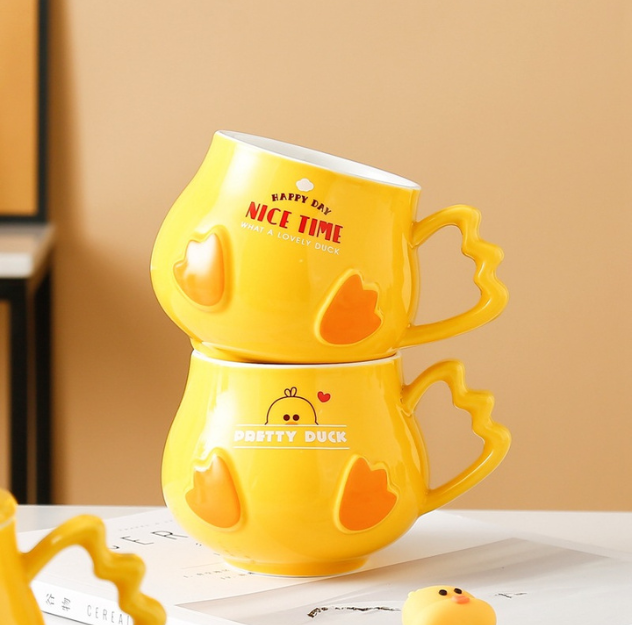 Giftable Cute Duck Mug (450ml/15oz) Cartoon Mug / Character Mug / Mug for Coffee, Milk, Tea