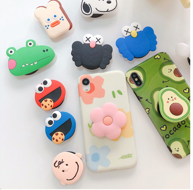 3D Cartoon Silicone Smart Phone Finger Holder/Phone Stand for Watching Video/Drama/TV Show