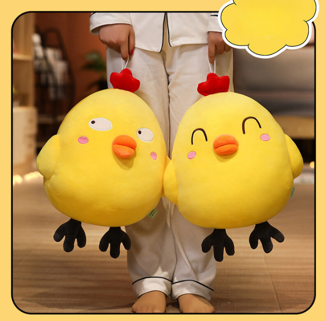 Smiling Baby Chicken Plush Toy for Decor/Throw Pillow/Toy (45cm x 60cm / 17.71"x19.68")