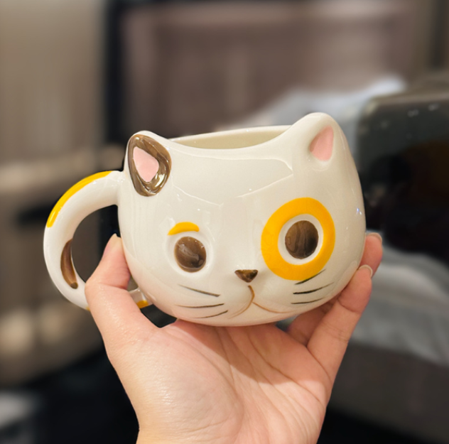 Adorable Spotted Baby Kitten Ceramic/Pottery Mug (430ml/14.54oz)