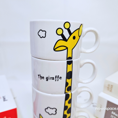 Giraffe Espresso Coffee Mug/Tea Cup Set(4 Cups) for Espresso/Coffee/Tea/Milk/Breakfast (200ml/6.76oz)