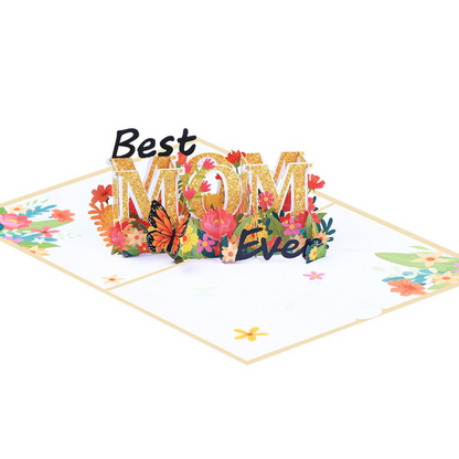 'BEST MOM' 3D/Pop-up Cards for Birthday/Event/Gift/Mother's day