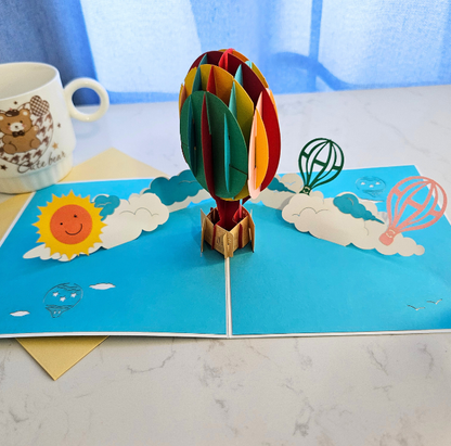 Hot Air Balloon 3D/Pop-up Cards for Birthday/Event/Gift/Mother's day