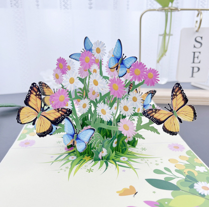 Gathering Butterflies 3D/Pop-up Cards for Birthday/Event/Gift/Mother's day