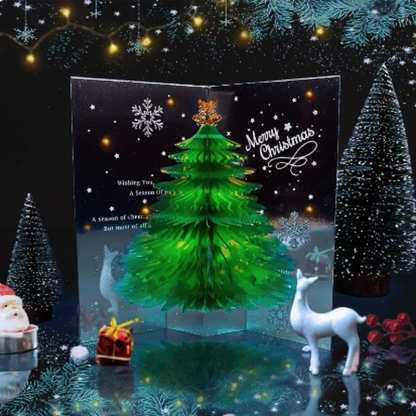 Christmas Tree 3D/Pop-up Cards for Christmas/Birthday/Event/Gift/Mother's day