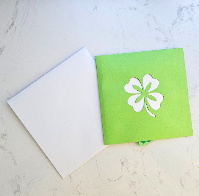 Four-Leaf Clover 3D/Pop-up Cards for Birthday/Event/Gift/Mother's day