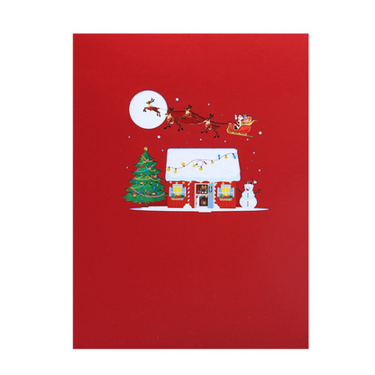 Christmas House 3D/Pop-up Cards for Christmas/Birthday/Event/Gift/Mother's day