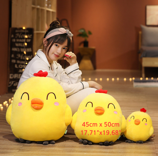 Smiling Baby Chicken Plush Toy for Decor/Throw Pillow/Toy (45cm x 60cm / 17.71"x19.68")