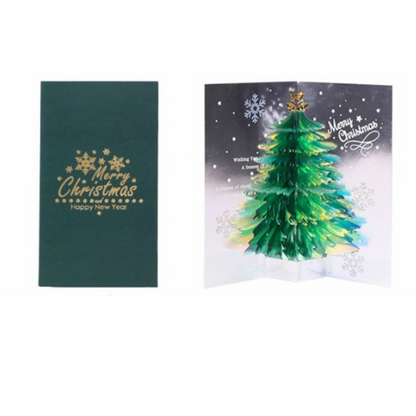 Christmas Tree 3D/Pop-up Cards for Christmas/Birthday/Event/Gift/Mother's day