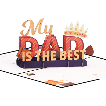 'BEST DAD' 3D/Pop-up Cards for Birthday/Event/Gift/Father's day