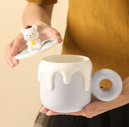 Cute Creamy Milk Baby Bear Mug Cup (500ml/16.90oz)