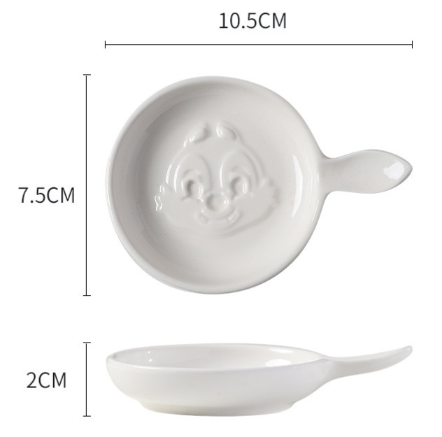 3D Sauce Dipping, Sauce Plate/Bowl for Soy sauce/Ketchup/Mayonnaise/Vinegar/Mustard