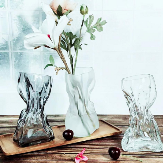 Flower Glass Vase/Hand-Blown Glass Vase/Decorative Glass Vase/Crystal Vase/Flower Home Decor