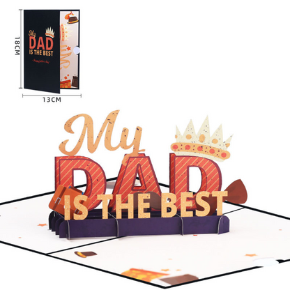 'BEST DAD' 3D/Pop-up Cards for Birthday/Event/Gift/Father's day