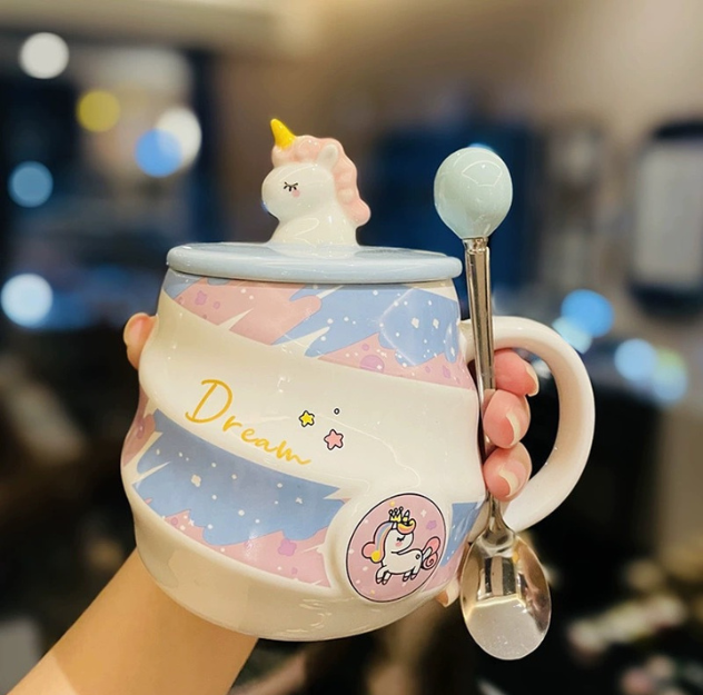 Adorable Magical Unicorn Mug for Kids Gift/Birthday Gift/Coffee/Milk (480ml/16.23oz)