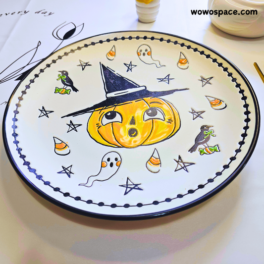 Halloween Pumpkin Plate for Party/Halloween/Home Decor Plate/Steak/Event (28cm / 11")