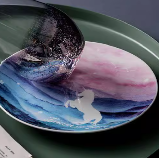 Dreamy Cosmic Galaxy Plates for Dinner/Food/Hot Food(20.5cm/8.07")