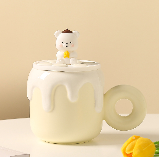 Cute Creamy Milk Baby Bear Mug Cup (500ml/16.90oz)