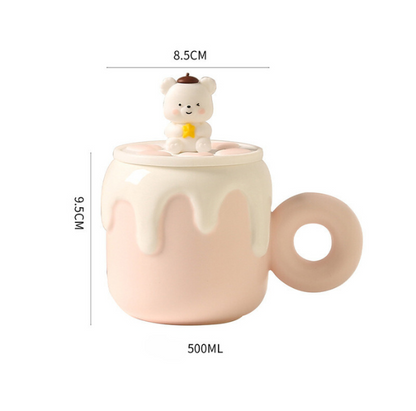 Cute Creamy Milk Baby Bear Mug Cup (500ml/16.90oz)