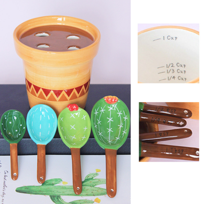 Cactus Measuring Spoon and Cup Set for Cooking/Kitchen/Measuring