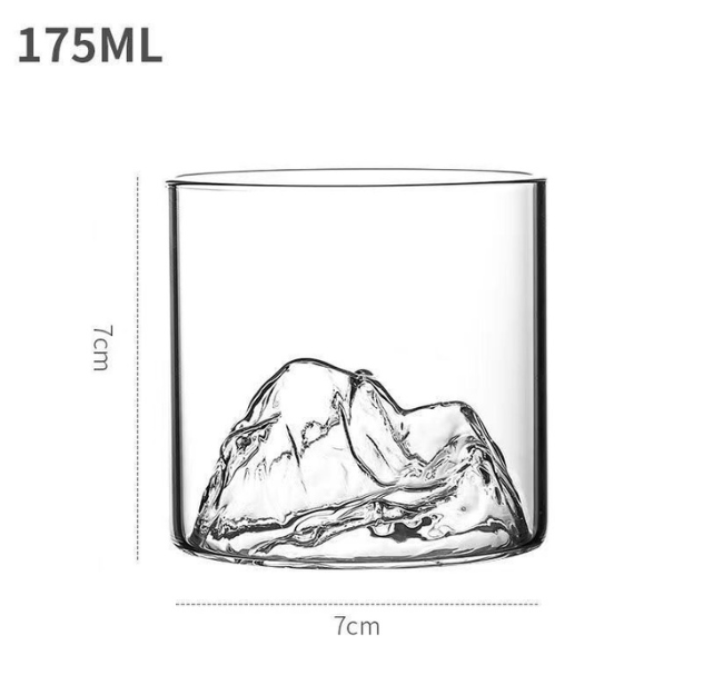 Japanese 3D Mountain Whiskey Glass (175ml/5.73)