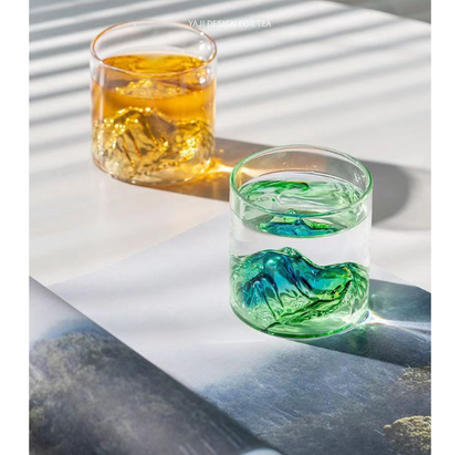 Japanese 3D Mountain Whiskey Glass (175ml/5.73)